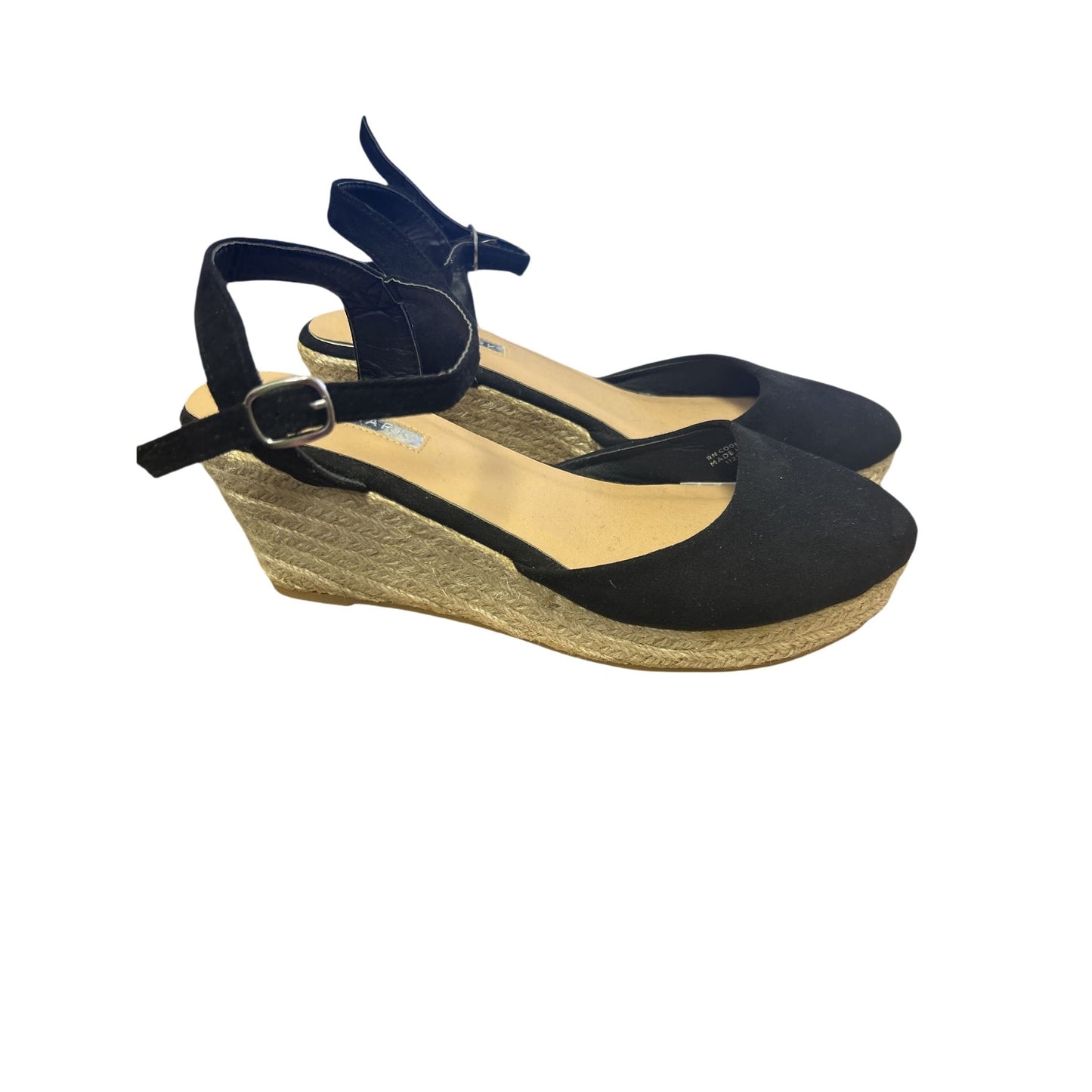 Primark Sandalen mit Keilabsatz Damen schwarz Gr. 40