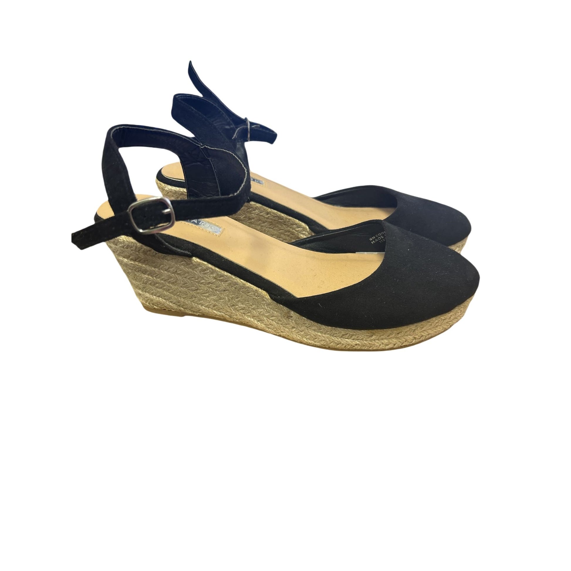 Primark Sandalen mit Keilabsatz Damen schwarz Gr. 40