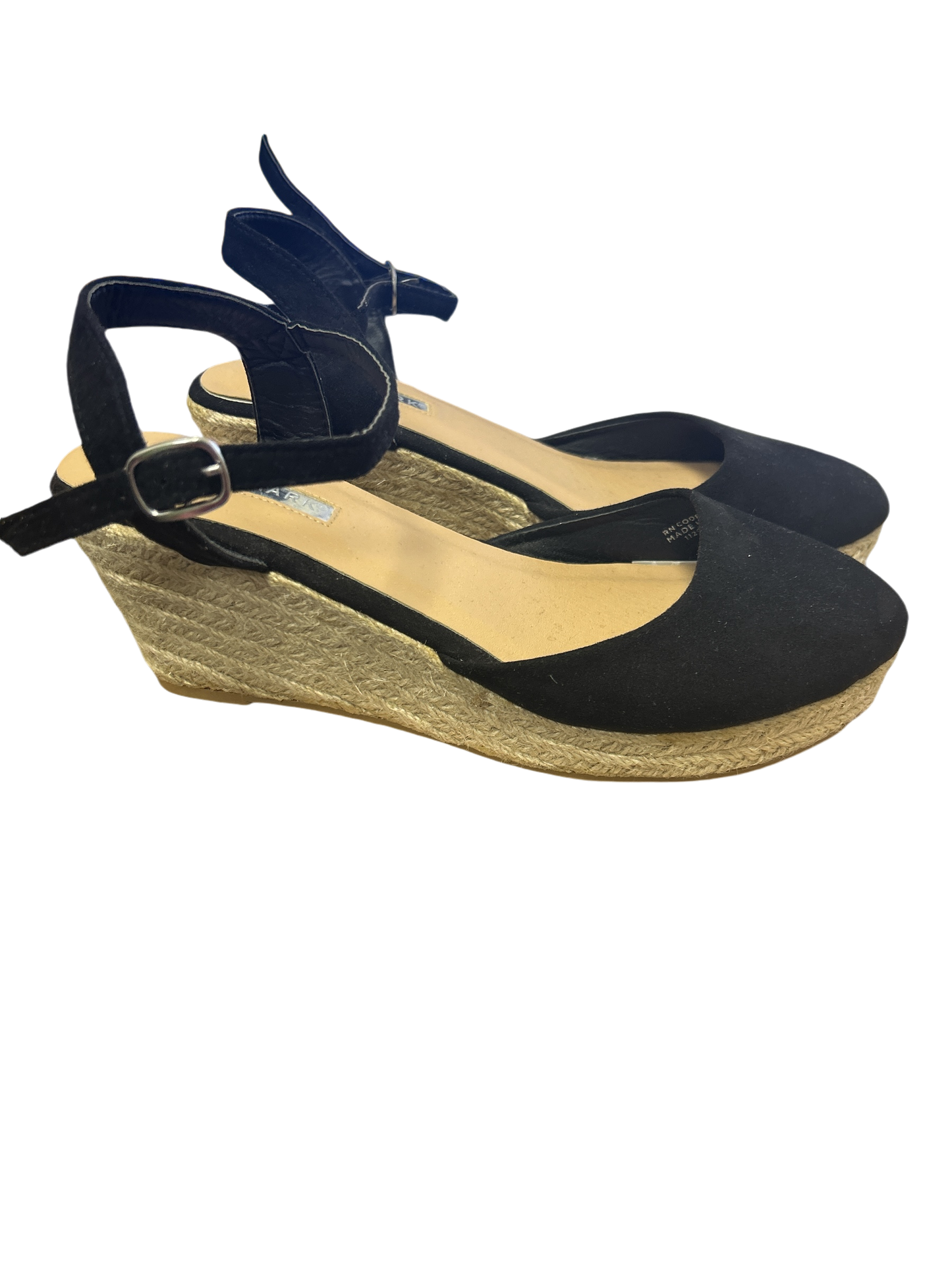 Primark Sandalen mit Keilabsatz Damen schwarz Gr. 40