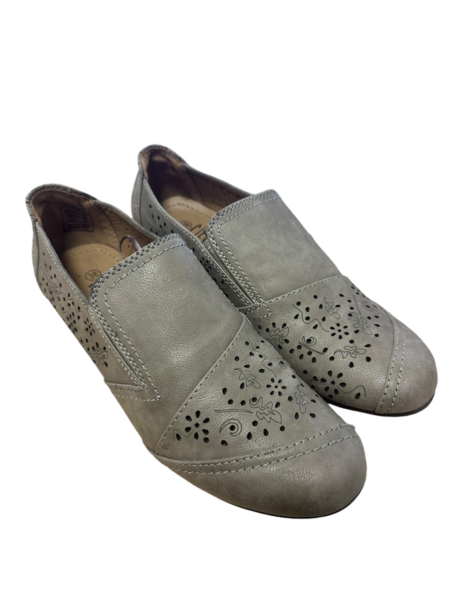 Cityline Damen Absatzschuhe graubraun Gr. 38