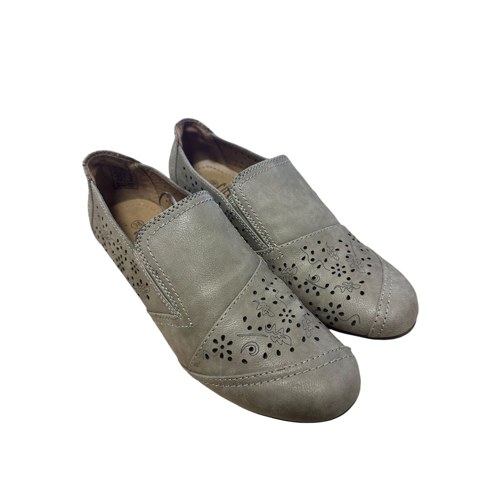 Cityline Damen Absatzschuhe graubraun Gr. 38