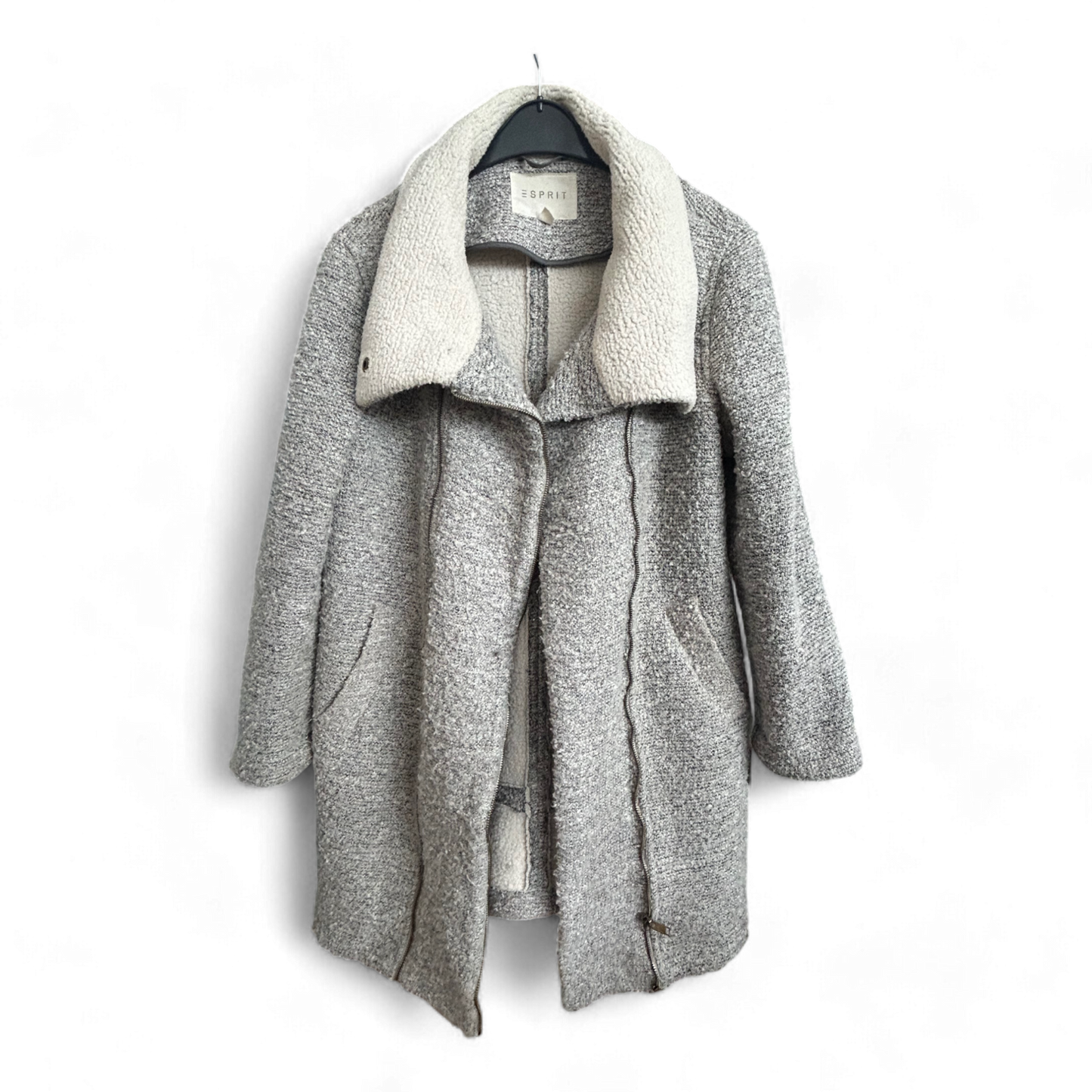 ESPRIT Damenmantel aus Alpaca-Mix grau Größe L