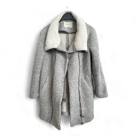 ESPRIT Damenmantel aus Alpaca-Mix grau Größe L