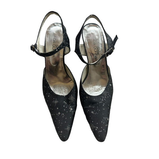 Aida Donna Boutique Damenhalbschuhe Stoff schwarz Gr. 38