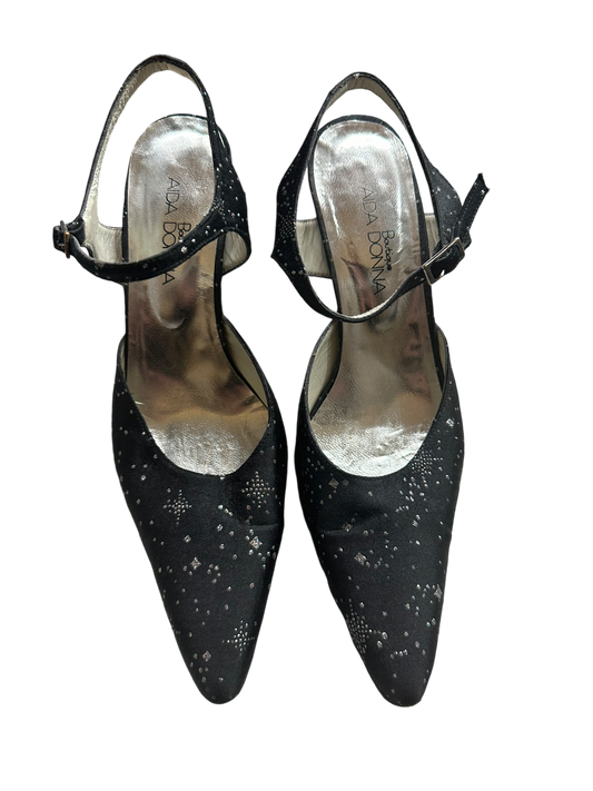 Aida Donna Boutique Damenhalbschuhe Stoff schwarz Gr. 38