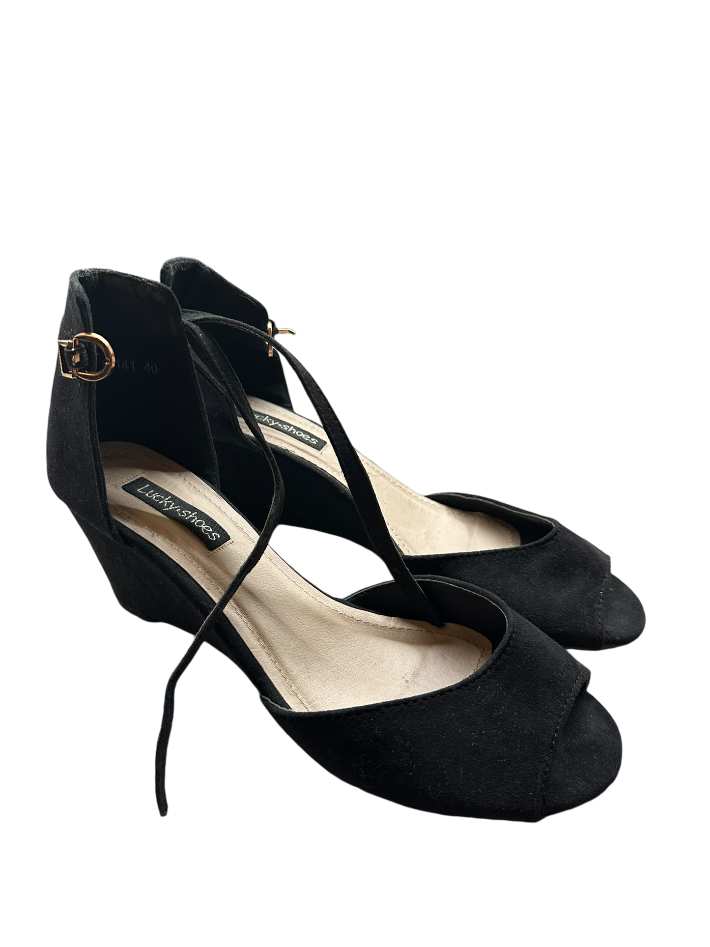 LuckyShoes Damenhalbschuhe Stoff schwarz Gr. 40