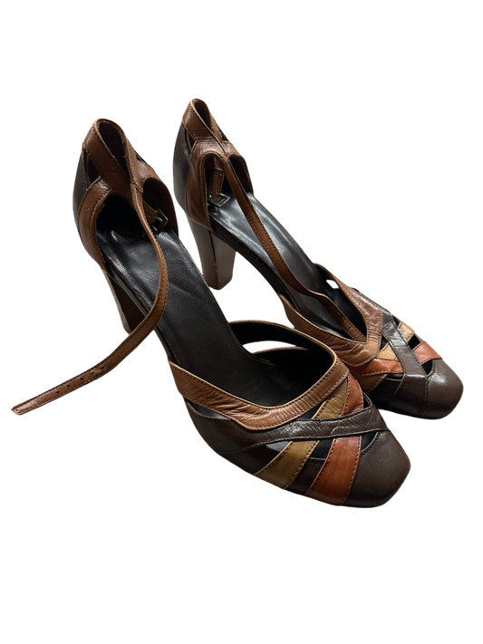 Mexx Damenhalbschuhe Echtleder braun Gr. 38