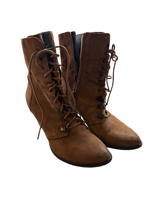 Pure Panda Damenhalbschuhe braun Leder Gr. 38