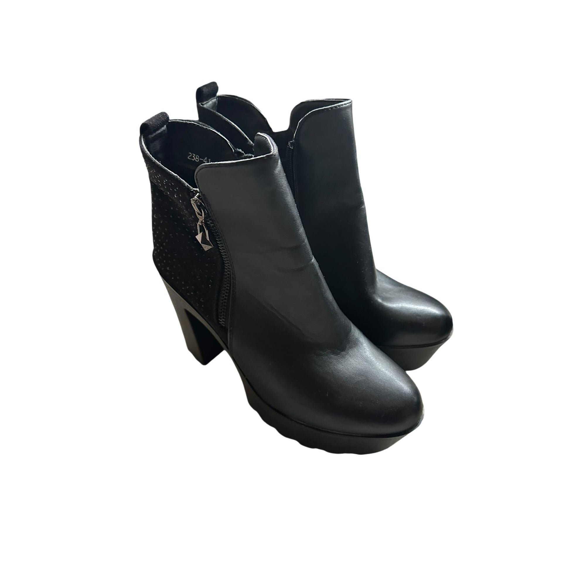 Supermode Damenhalbschuhe schwarz Kunstleder Gr. 41