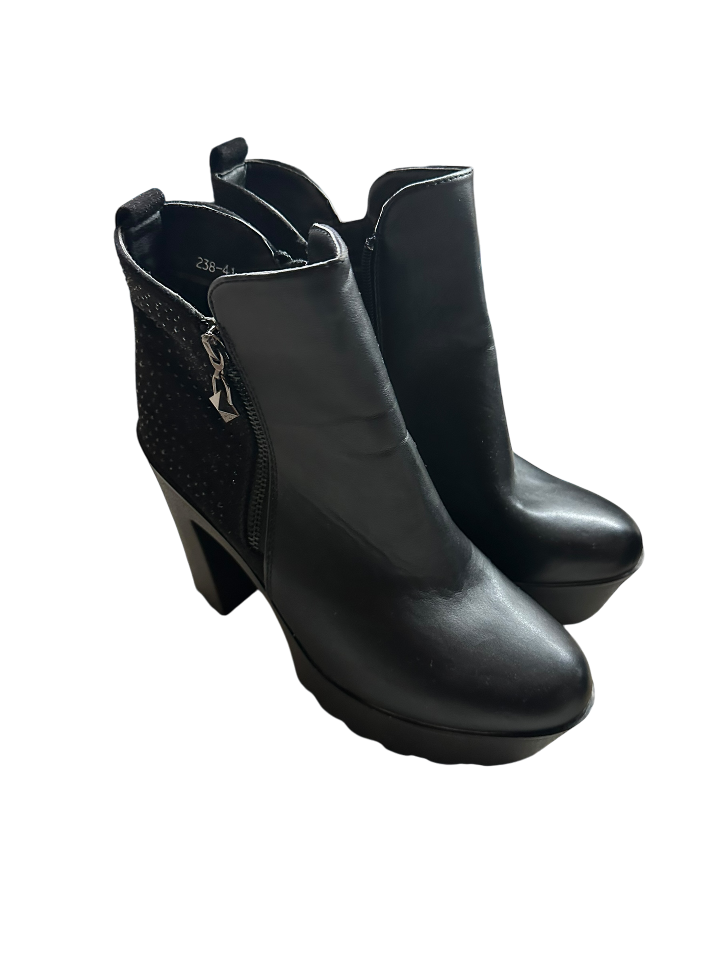 Supermode Damenhalbschuhe schwarz Kunstleder Gr. 41