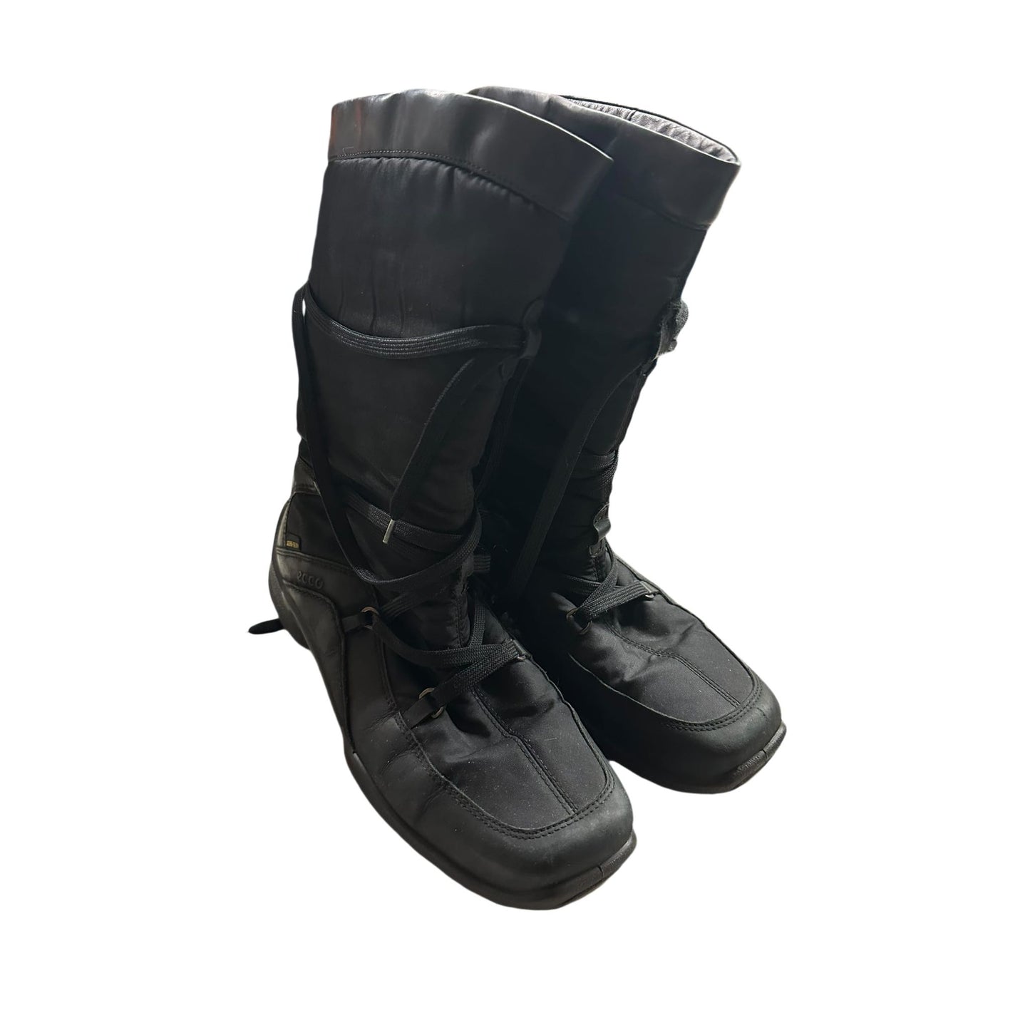 Ecco Damenstiefel Leder gefüttert schwarz Gr. 37