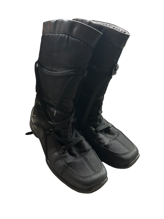 Ecco Damenstiefel Leder gefüttert schwarz Gr. 37