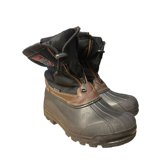 Vista Stiefel aus Gummi, Leder und Stoff mit Fütterung schwarz braun Gr. 37,5