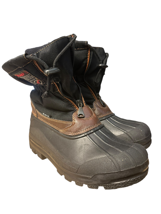 Vista Stiefel aus Gummi, Leder und Stoff mit Fütterung schwarz braun Gr. 37,5