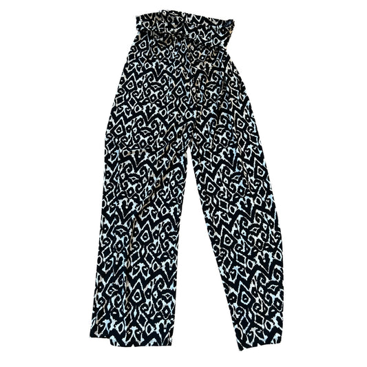 Superline, Stretchhose mit hohem Bund und weitem Bein, Größe M