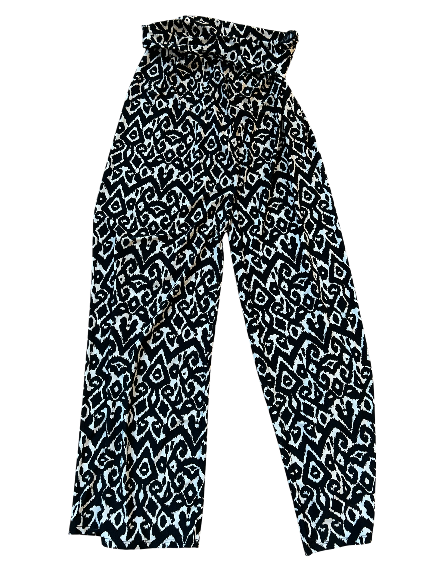 Superline, Stretchhose mit hohem Bund und weitem Bein, Größe M