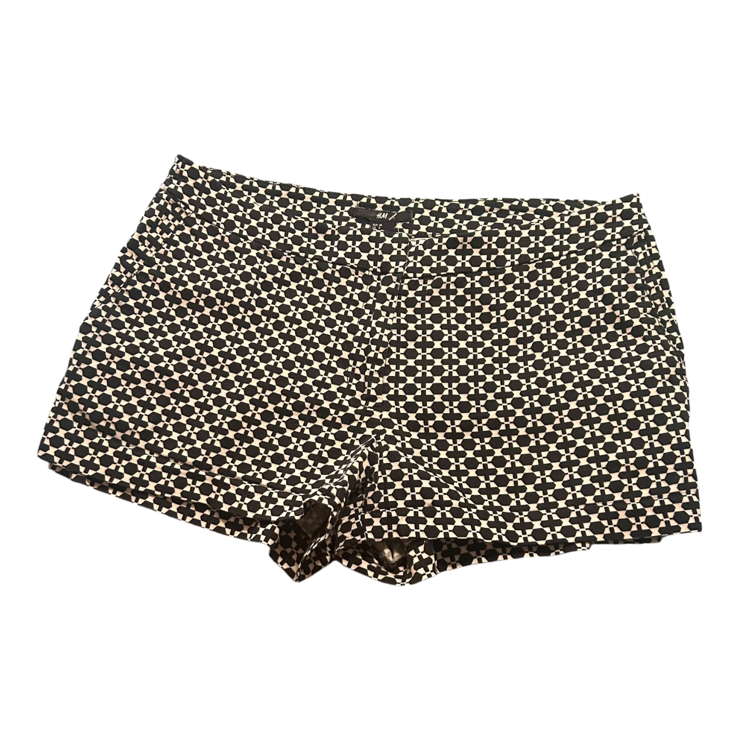 H&M Shorts Damen schwarz-weiß gemustert Größe 38