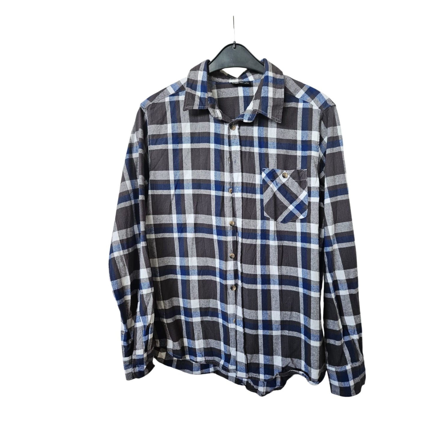 Hemd langarm  - IDENTIC -  Gr. 41/42 (L) braun, blau, beige kariert