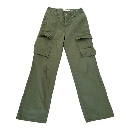 Bershka Damen Cargo-Hose Khaki Größe M