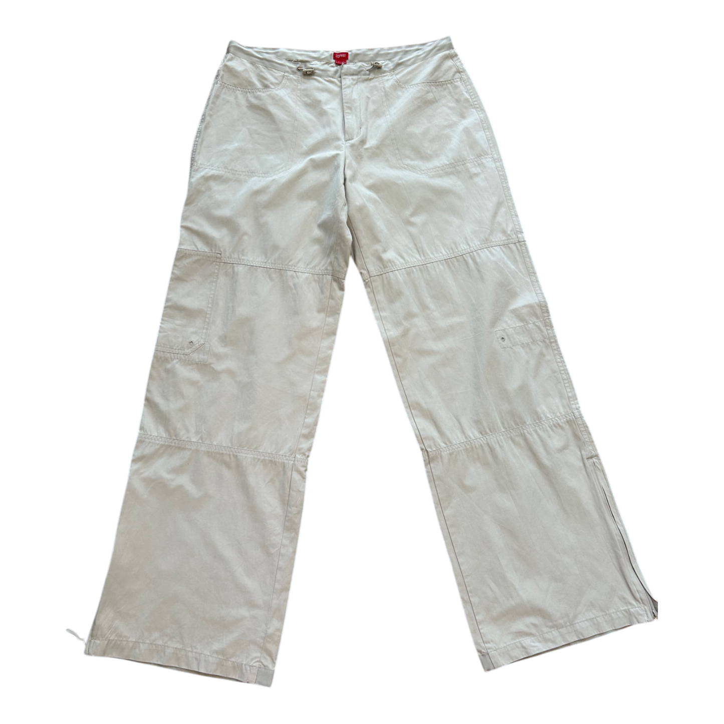 ESPRIT sommerliche Damen Cargo-Baggy Hose Beige Größe 40