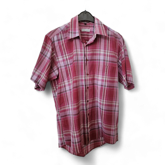 ANGELO LITRICO, Kurzarmhemd, Größe S, rot kariert