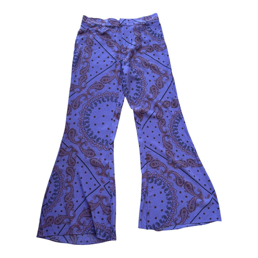ZARA sommerliche Damen Paisley-Schlaghose violett Größe L