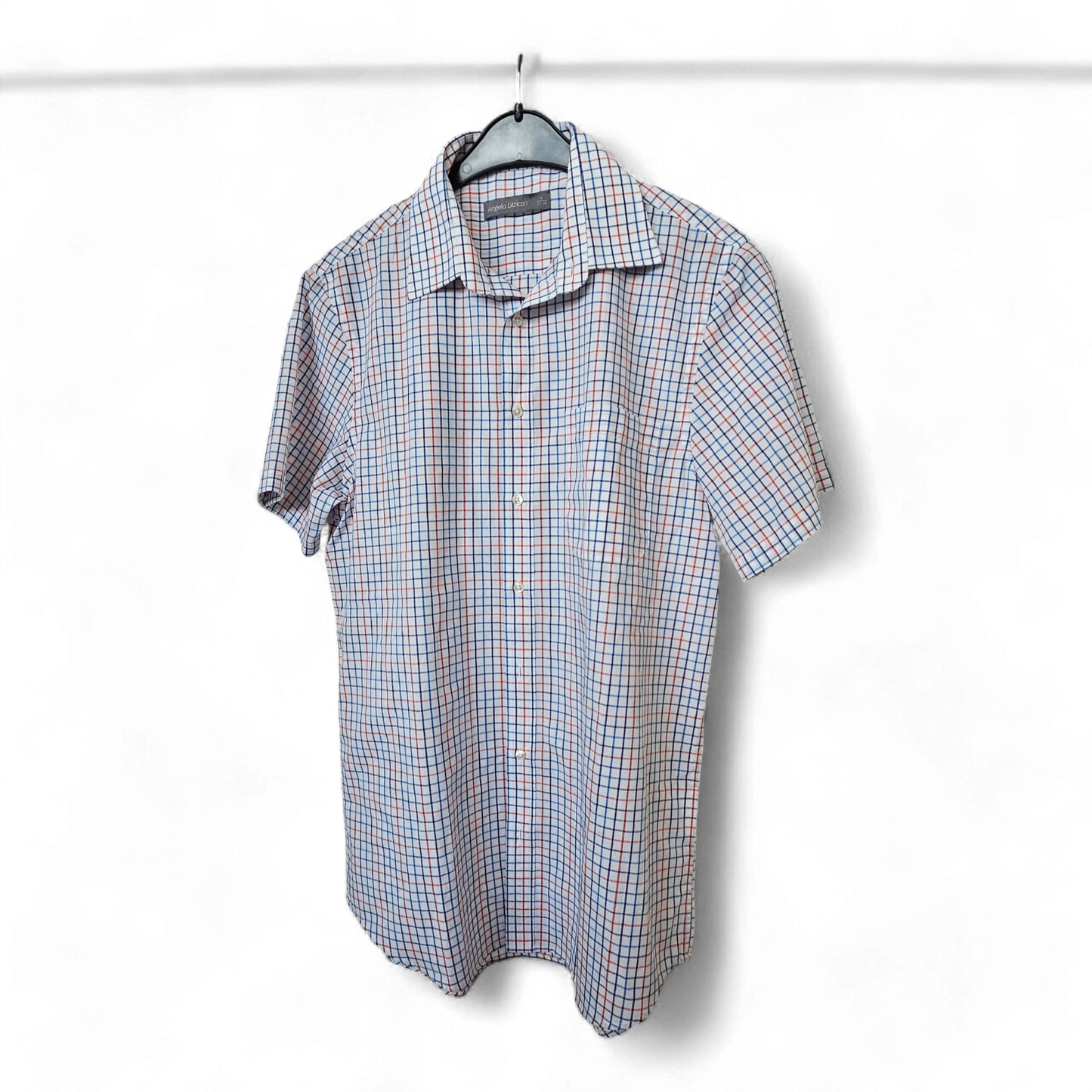 ANGELO LITRICO, Kurzarmhemd, Größe S, mehrfarbig kariert
