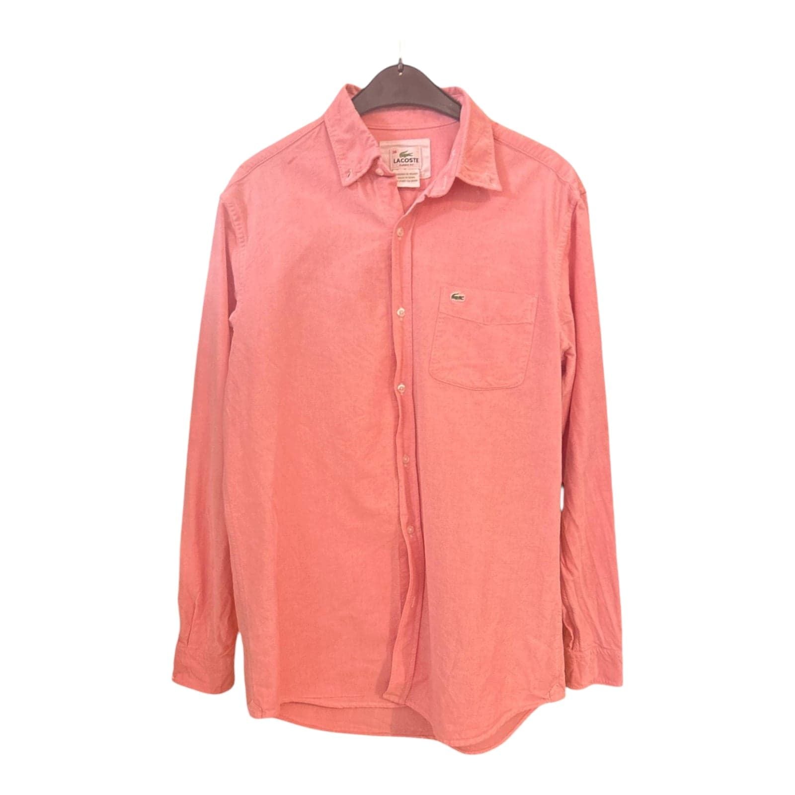 LACOSTE, Herren Langarmhemd -  Gr. 38, classic fit - rosa