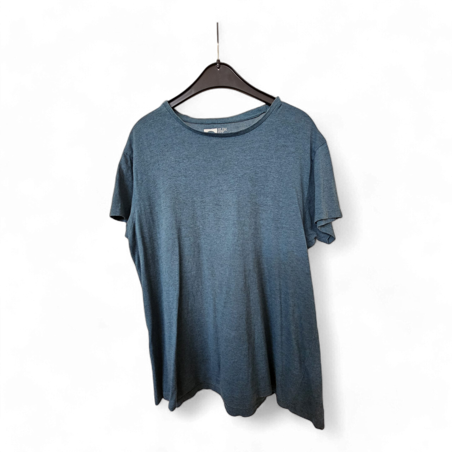 SLIM FIT - T-Shirt, Kurzarm - Gr. L, blaugrün