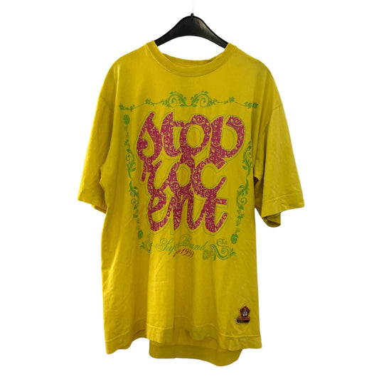 STOPROCENT -  Kurzarm - T-Shirt - Gr. M, gelb mit Print