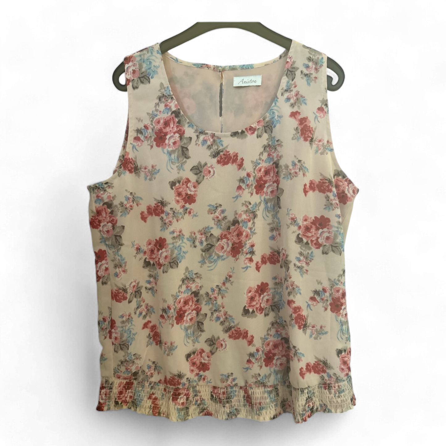 Aniston Damen Bluse Blumenmuster - Gr. 40 rose