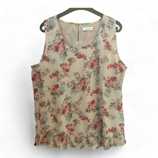 Aniston Damen Bluse Blumenmuster - Gr. 40 rose