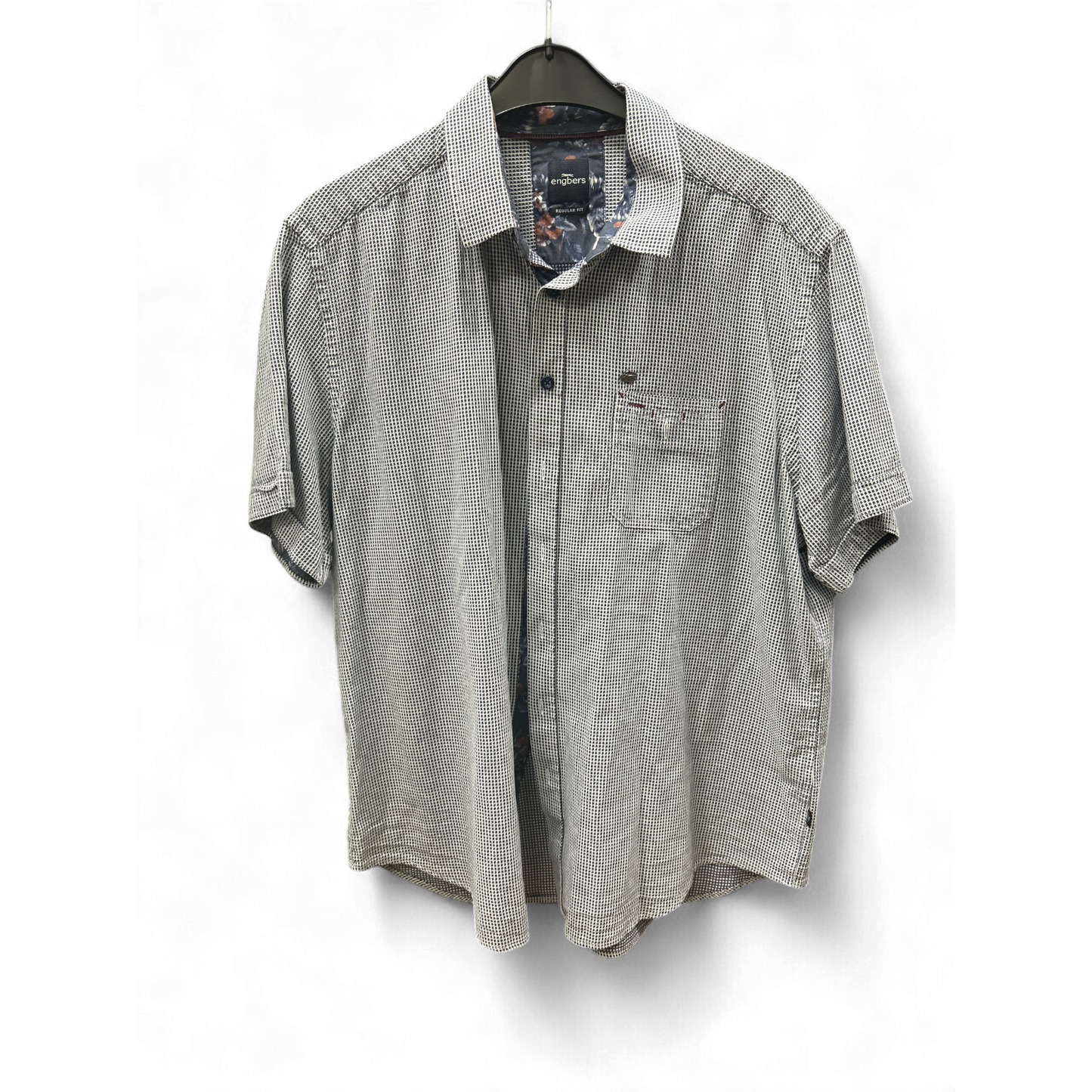 Engberts - Hemd kurzarm , regular fit - kariert, Gr. XXL