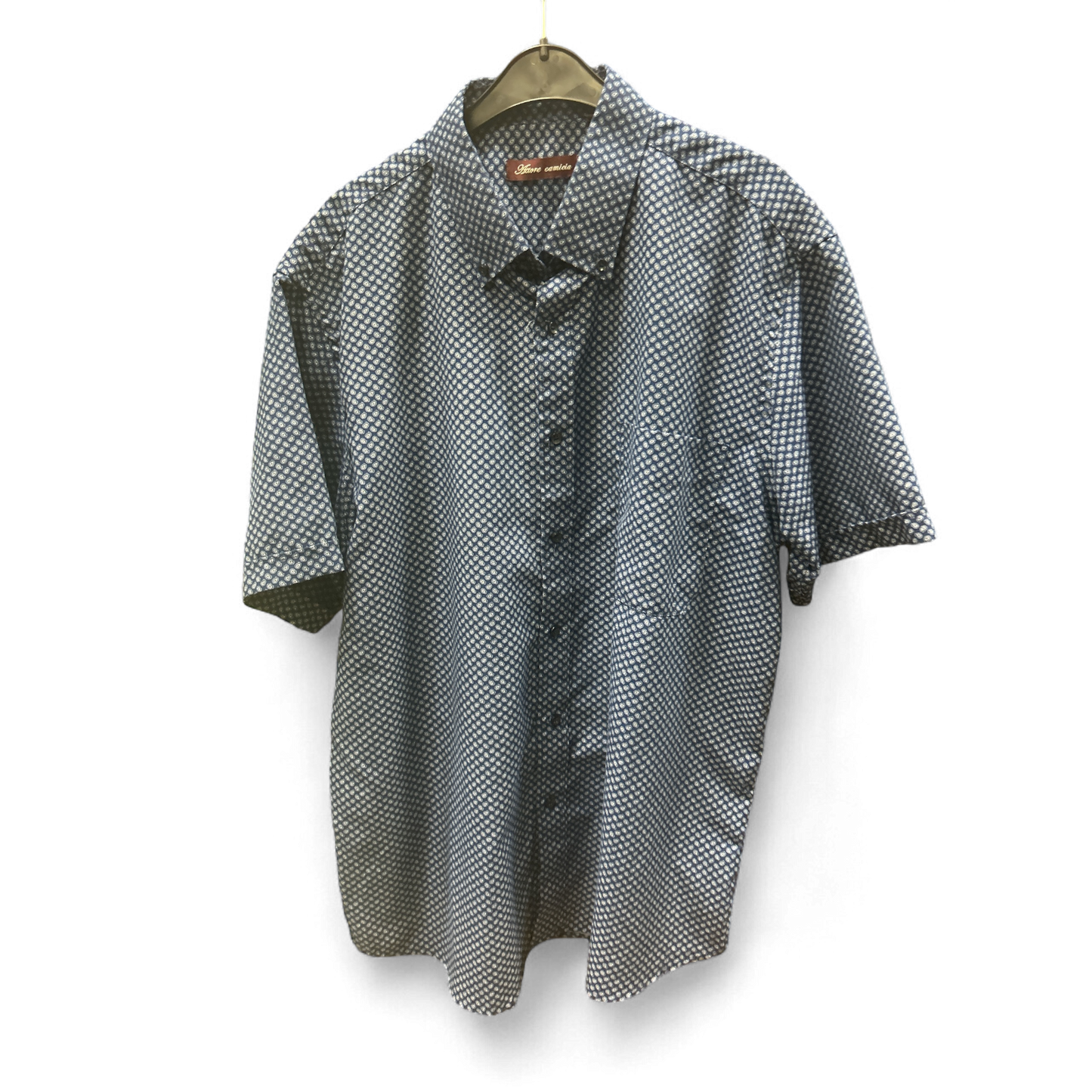 Pure Panda, Kurzarmhemd, Größe XL,  blau Muster