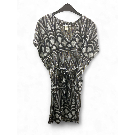 H&M Kleid Damen Dress Damenkleid Gr. S Bunt Sommerkleid Stretch Baumwolle Neu