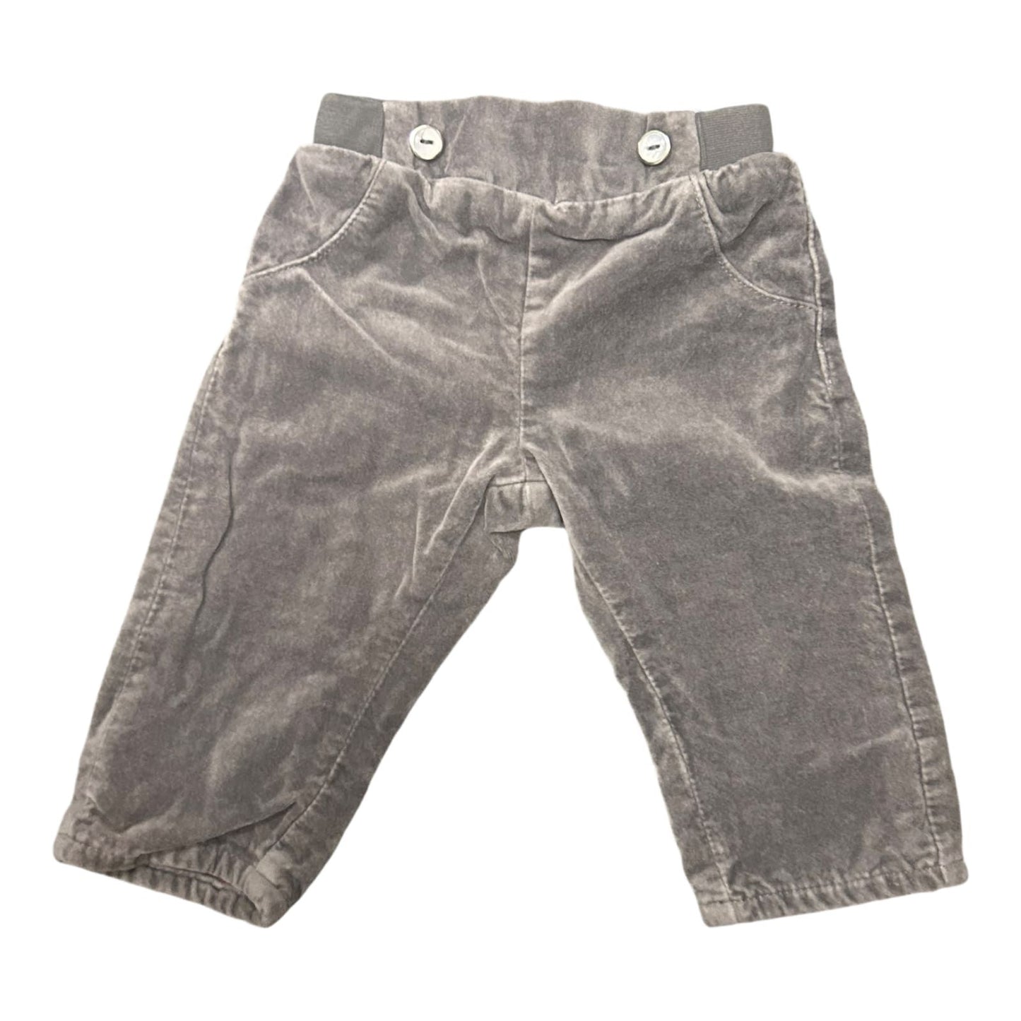 Lupilu Baby Samt Flauschhose grau Gr. 62