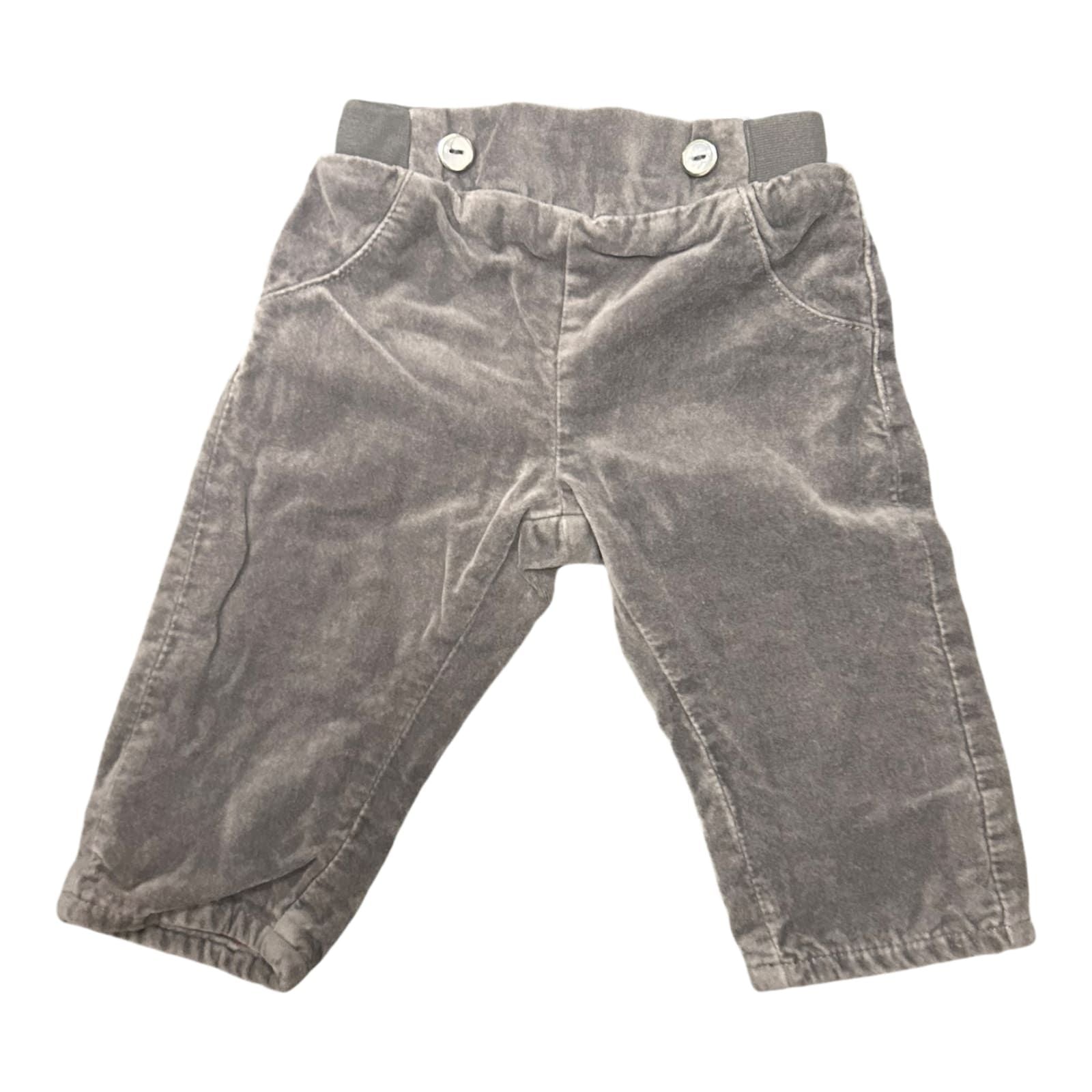 Lupilu Baby Samt Flauschhose grau Gr. 62