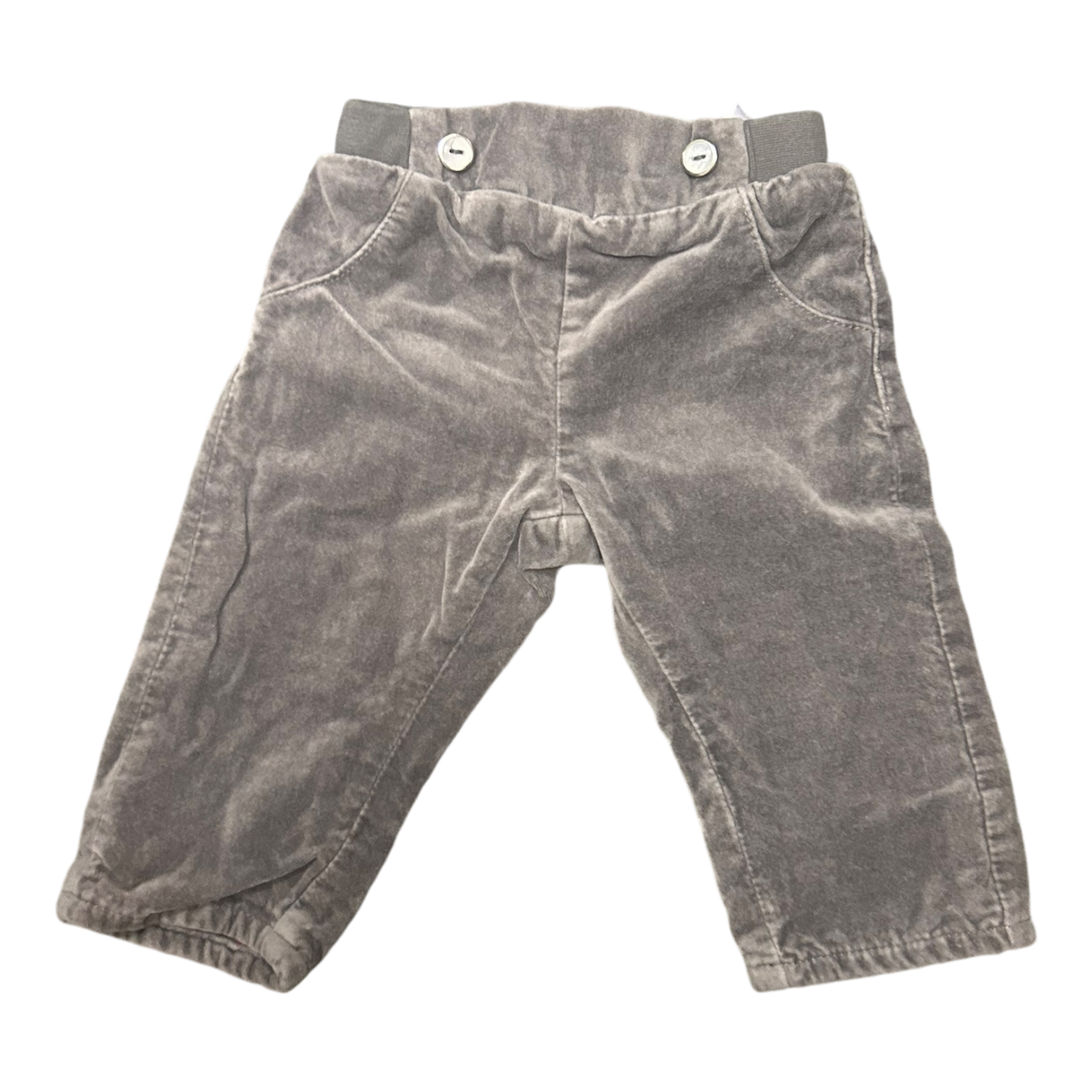 Lupilu Baby Samt Flauschhose grau Gr. 62