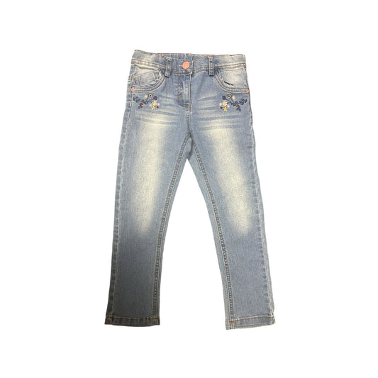 Pusblu Mädchen Stretchjeans Blumenmotiv Gr. 104