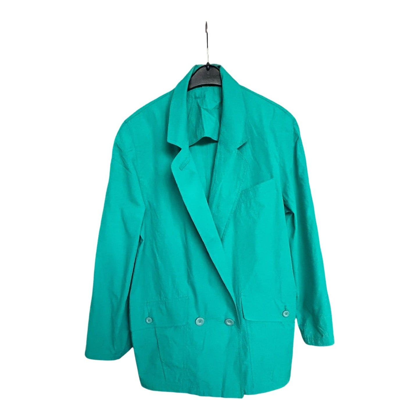 Vintage Damenblazer Sommer 2-reihig grün Größe 40
