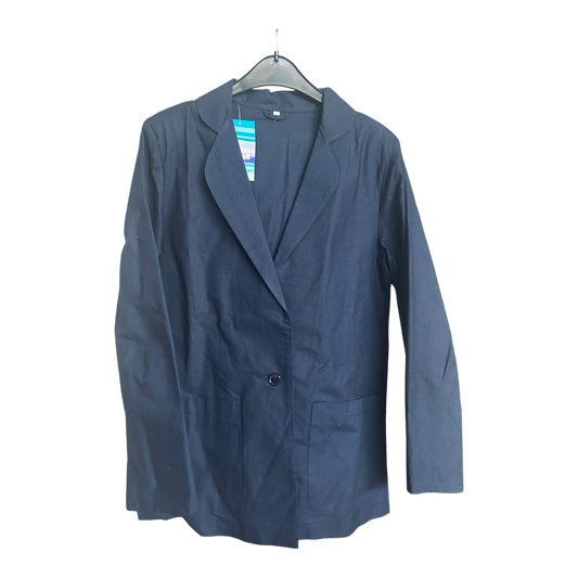 Vintage Damenblazer Sommer 1-reihig blau Größe 38