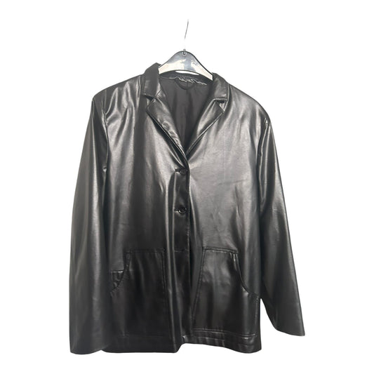 Pure Panda Blazer schwarz Kunstleder-Style Größe 42