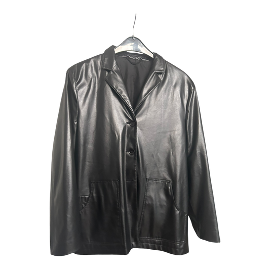 Pure Panda Blazer schwarz Kunstleder-Style Größe 42