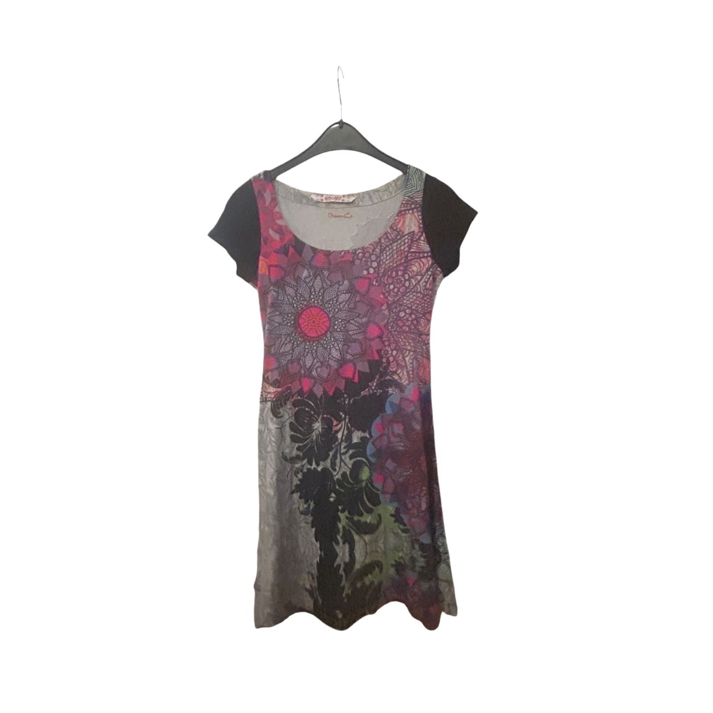 Desigual Kleid Damen Dress Damenkleid Gr. S Bunt Sommerkleid Muster Look Neu