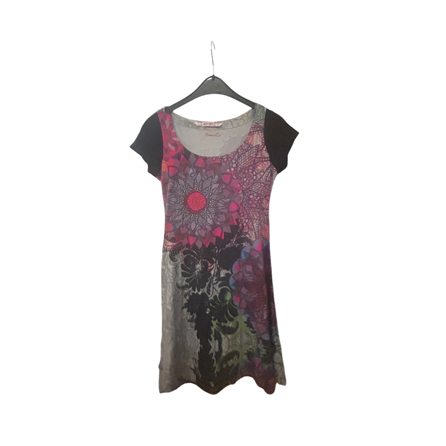 Desigual Kleid Damen Dress Damenkleid Gr. S Bunt Sommerkleid Muster Look Neu