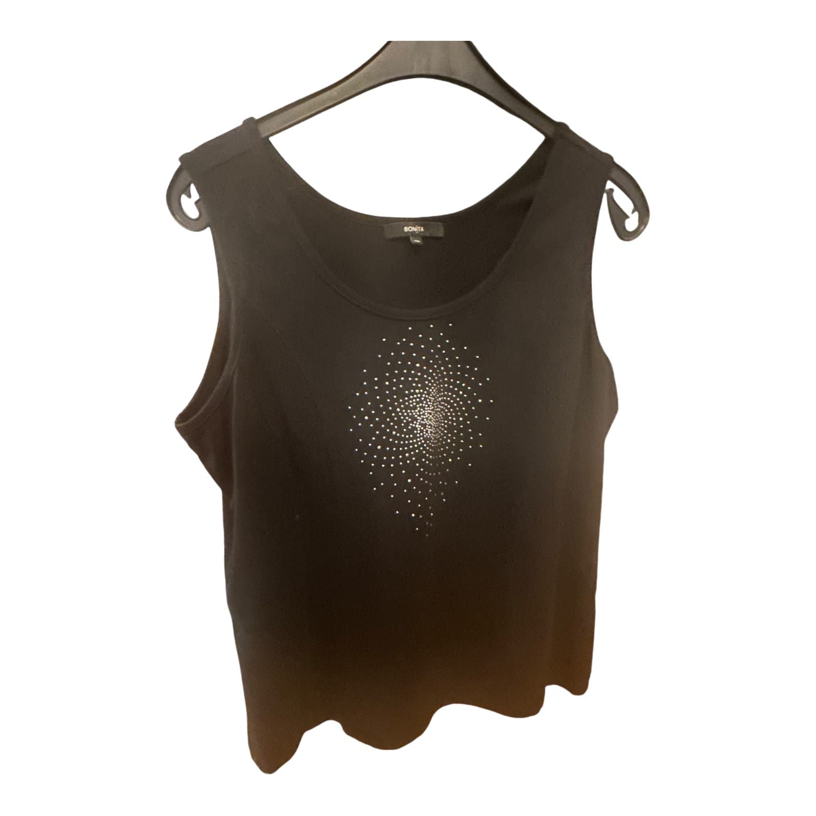 Bonita Damen Shirt schwarz mit Glitter Größe XXL