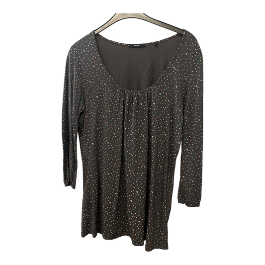 Opus Langarm-Shirt dunkelgrau mit Muster Größe 44