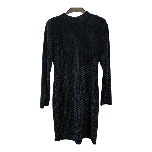 Primark Kleid Damen Dress Damenkleid Gr. 40 Dunkelblau Samt Stretch Elegant Look