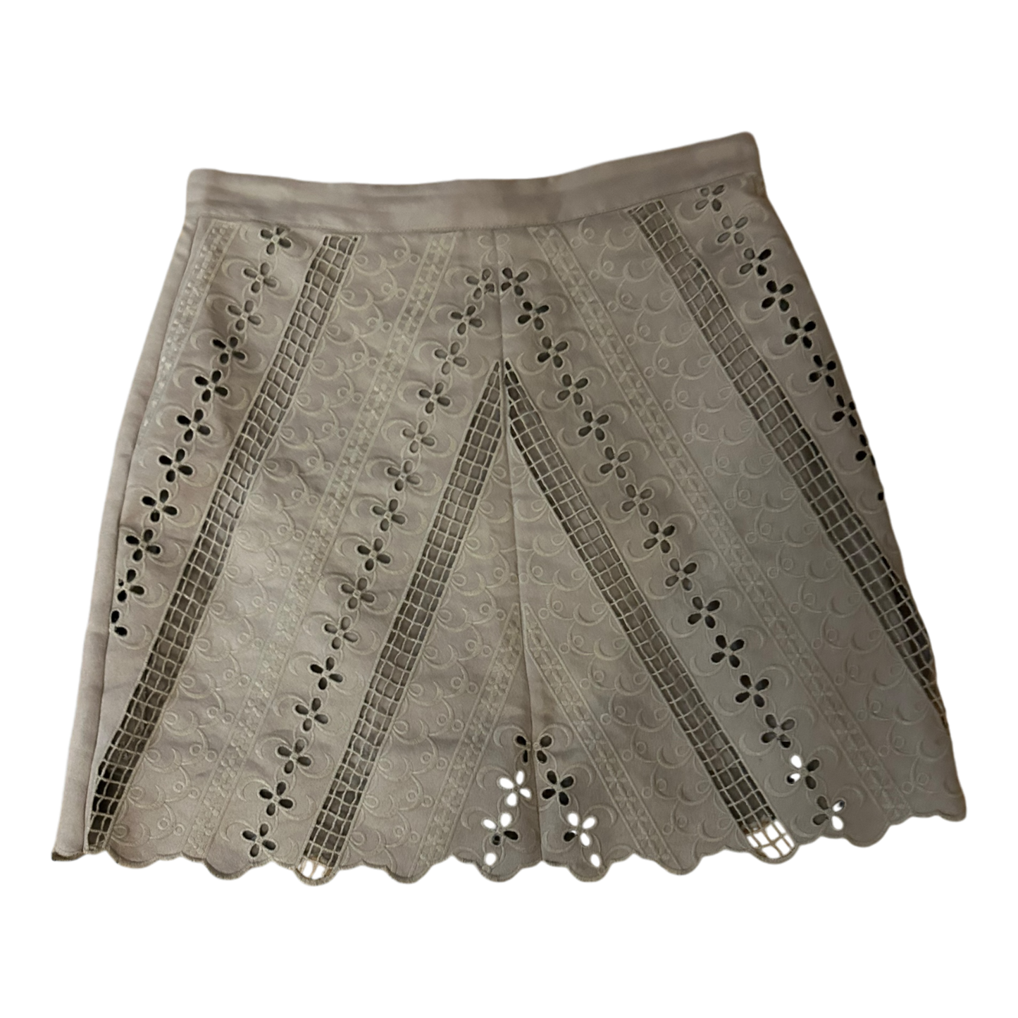 H&M Damen Minirock beige Gr. 40