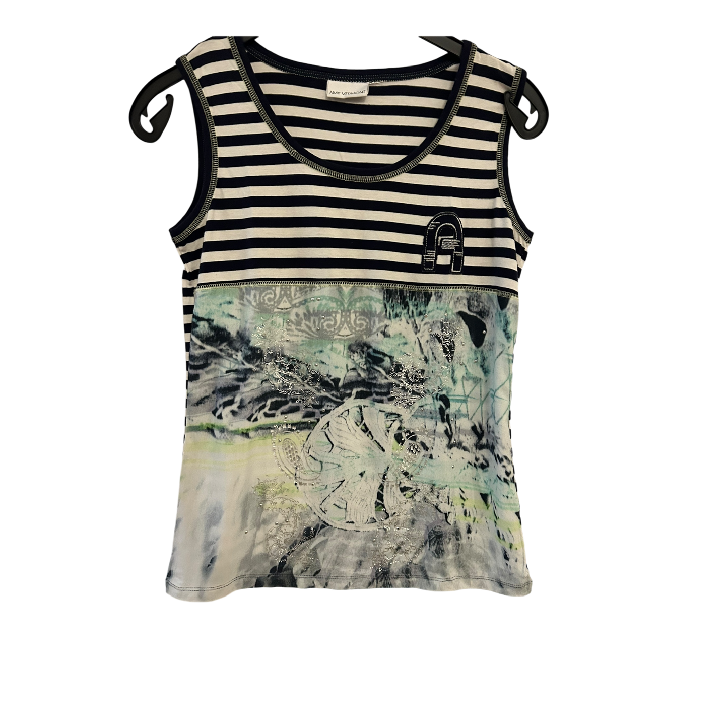 Amy Vermont Damen Top Blau mit Streifen Größe XXL